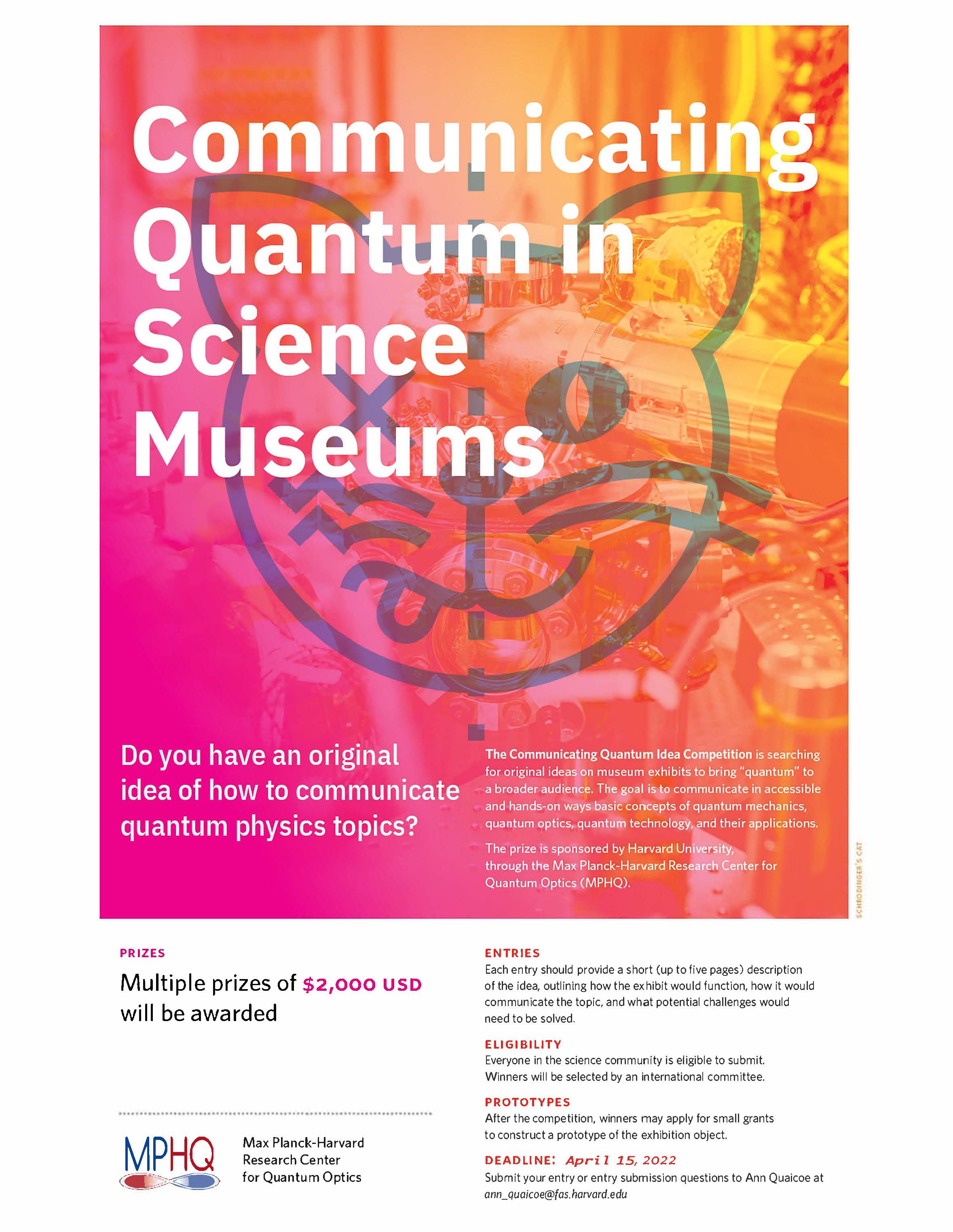 MPHQ Ideas Competition Poster Deadline April 15, 2022